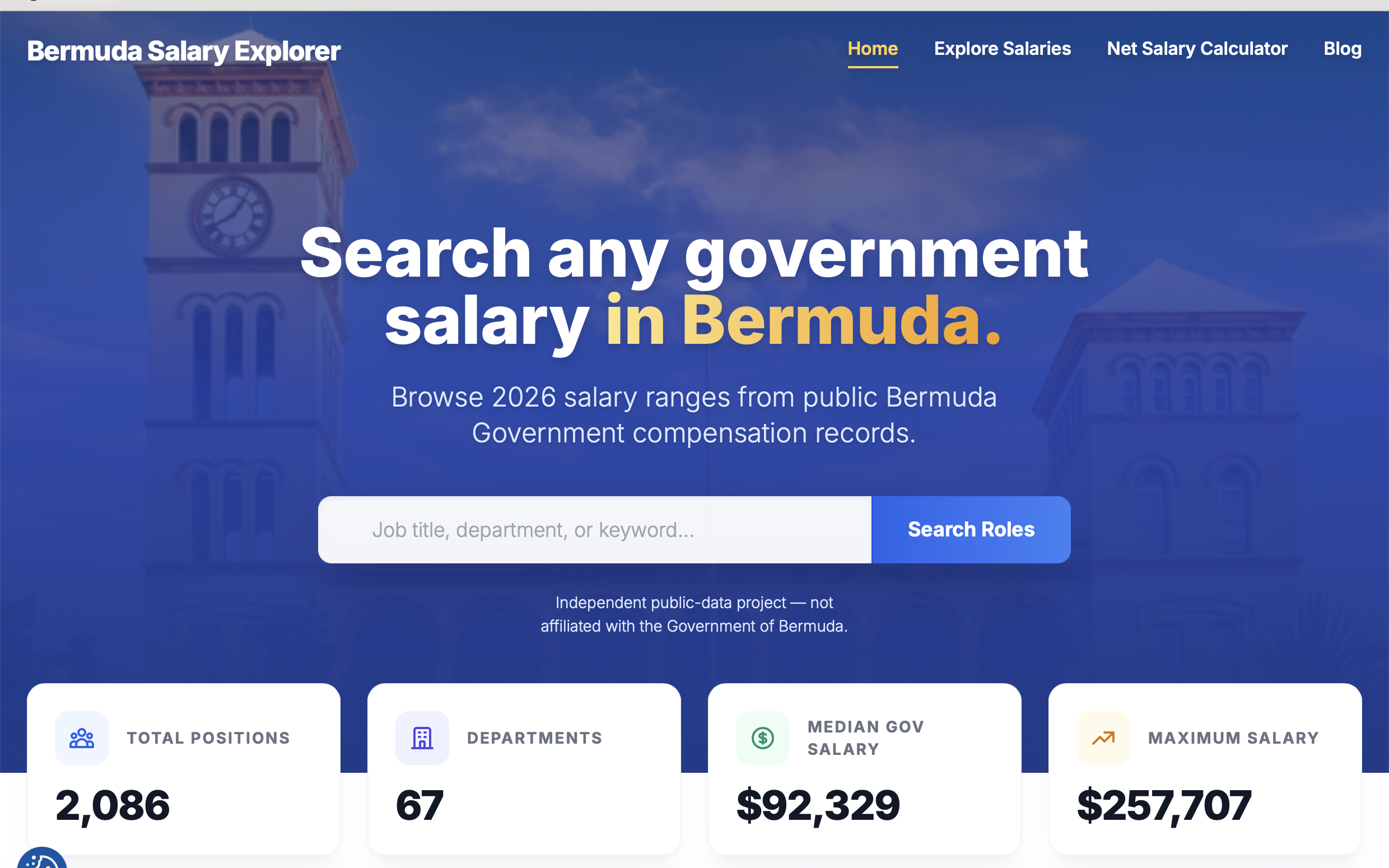 Bermuda Government Salaries screenshot